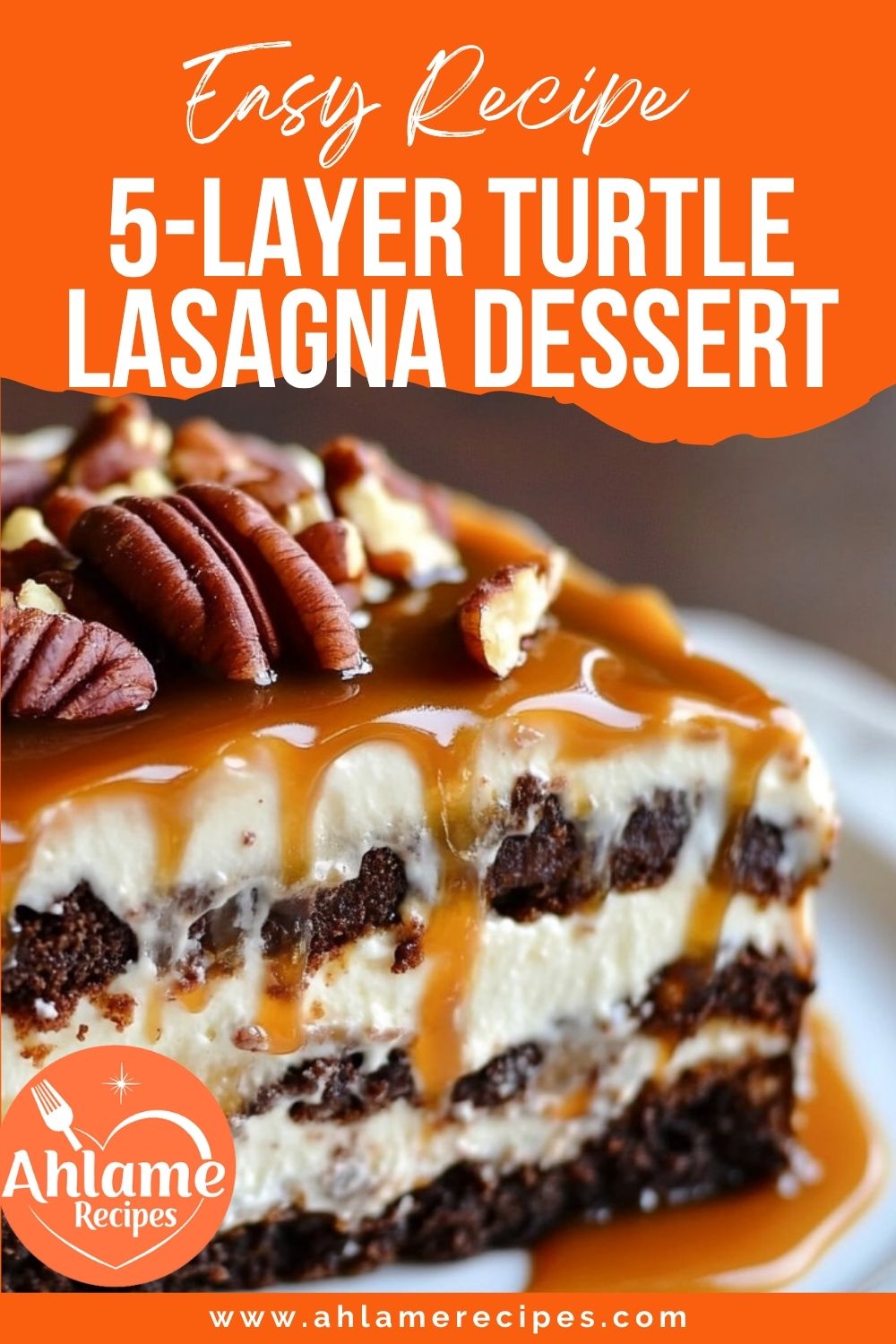 No-bake Layered Turtle Dessert Lasagna